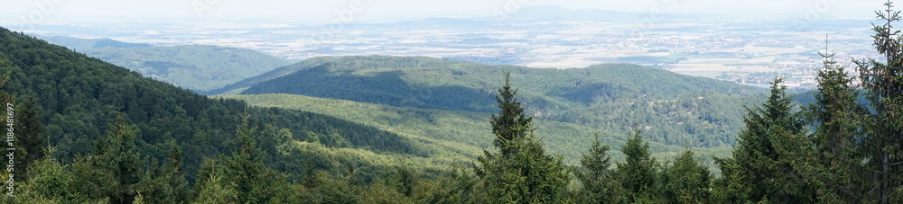 Panoramic view of Owl Mountains, Poland Panoramic view of Owl Mountains, Poland