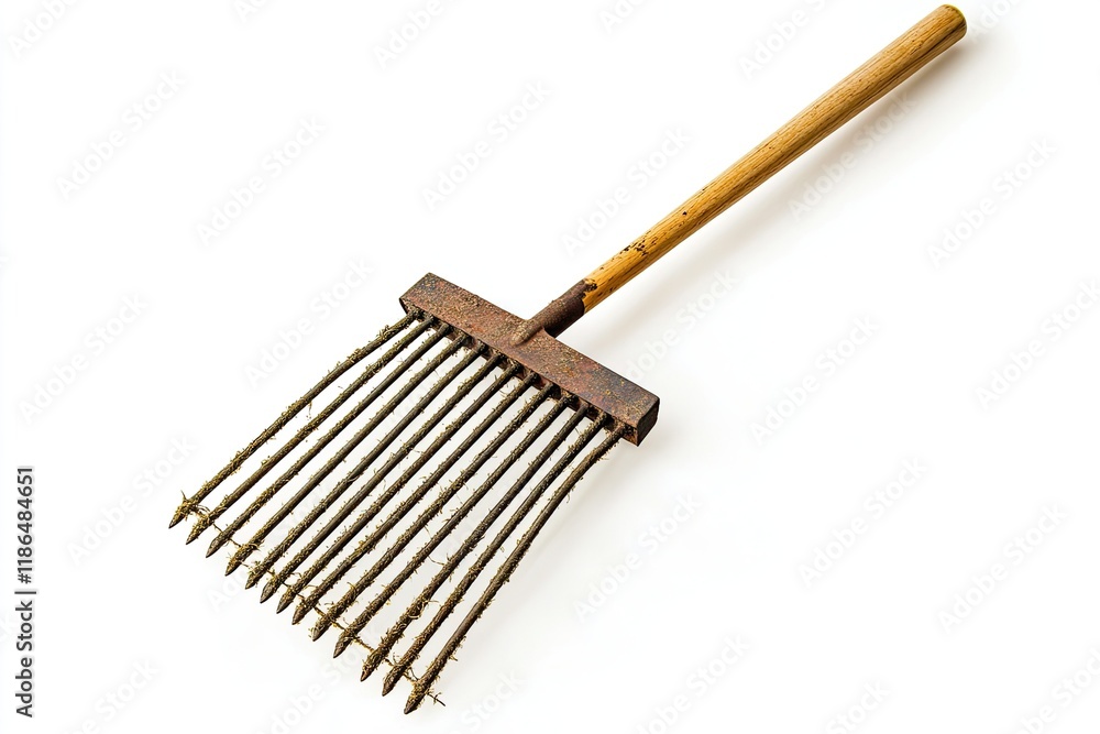 Rake isolated on white background Rake isolated on white background
