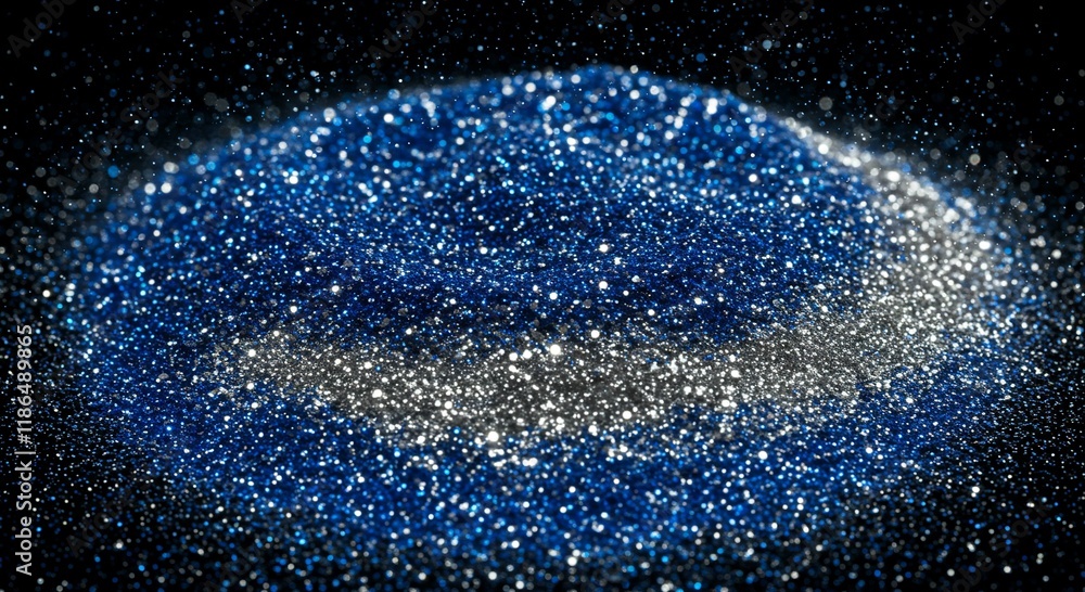 Obraz premium Sparkling Blue and Silver Glitter Texture Background