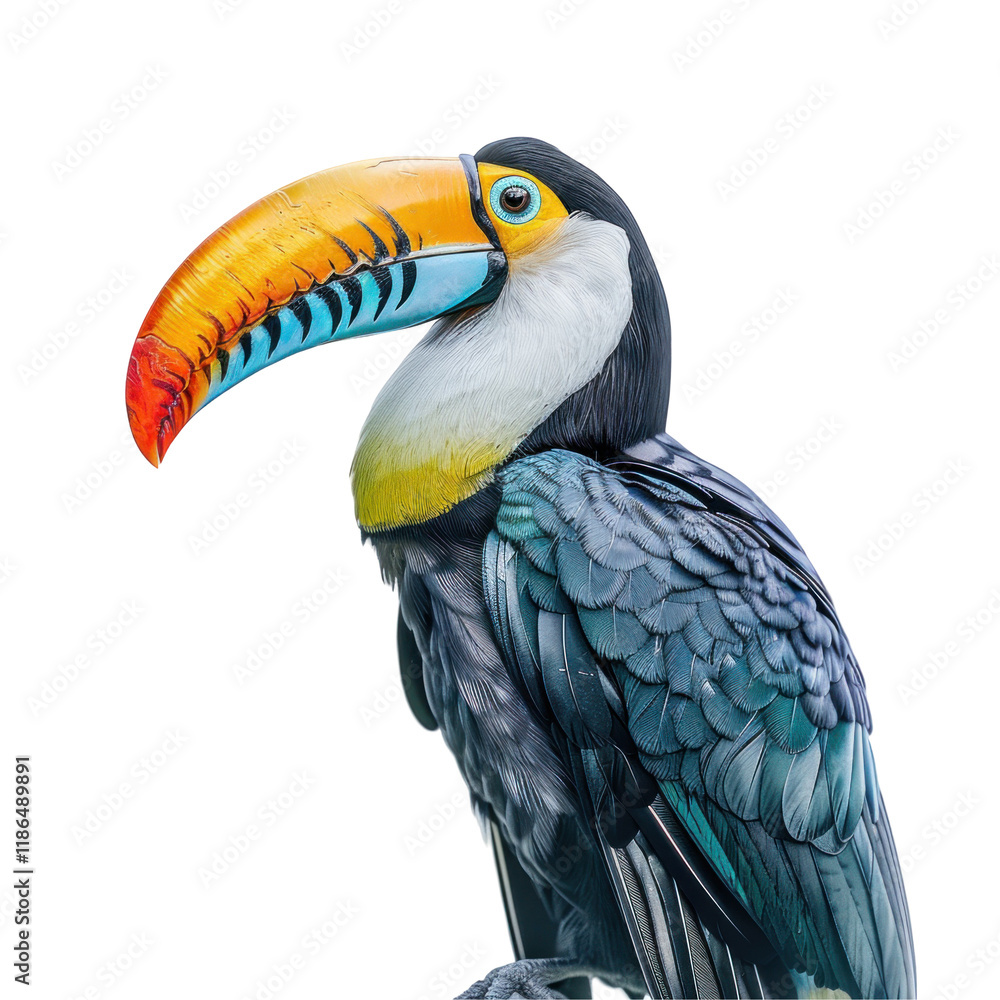 Fototapeta premium Photorealistic Toucan Isolated on a Clean transparent background.