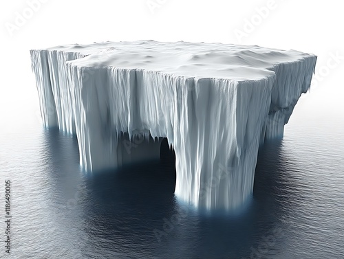 Majestic Iceberg: A Serene Arctic Cliffside in Still Waters photo