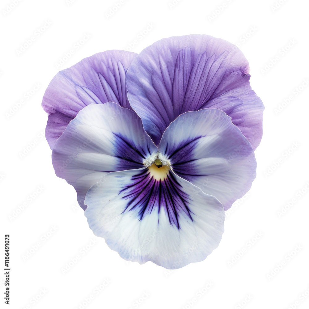Isolated Violet and White Flower with Delicate Petals on Clean transparent background for. Isolated Violet and White Flower with Delicate Petals on Clean transparent background for.