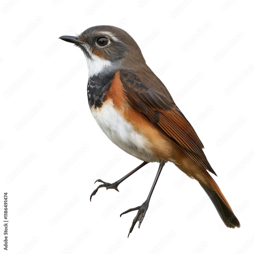 Fototapeta premium Isolated Photorealistic Robin Bird on Clean transparent background for Nature and Wildlife Photography
