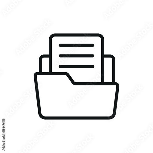 File holder icon with a sleek and professional design, perfect for enhancing office, organization, or business-themed projects
