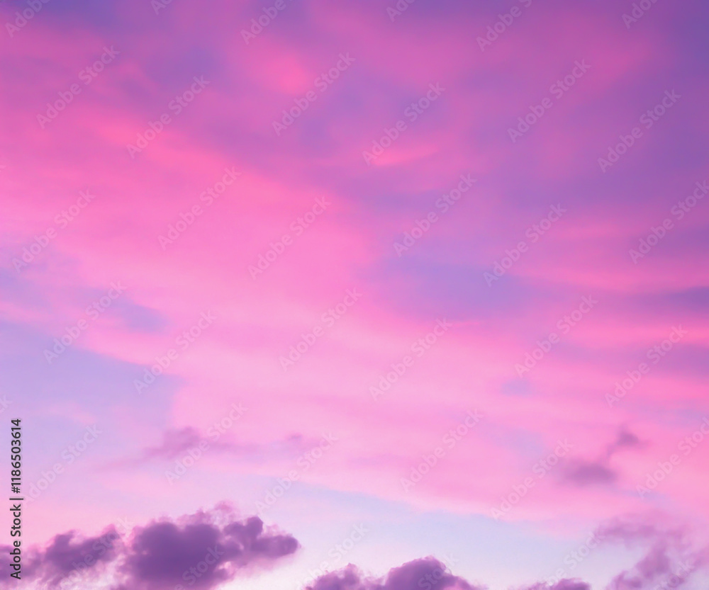 Obraz premium pink sky and clouds background