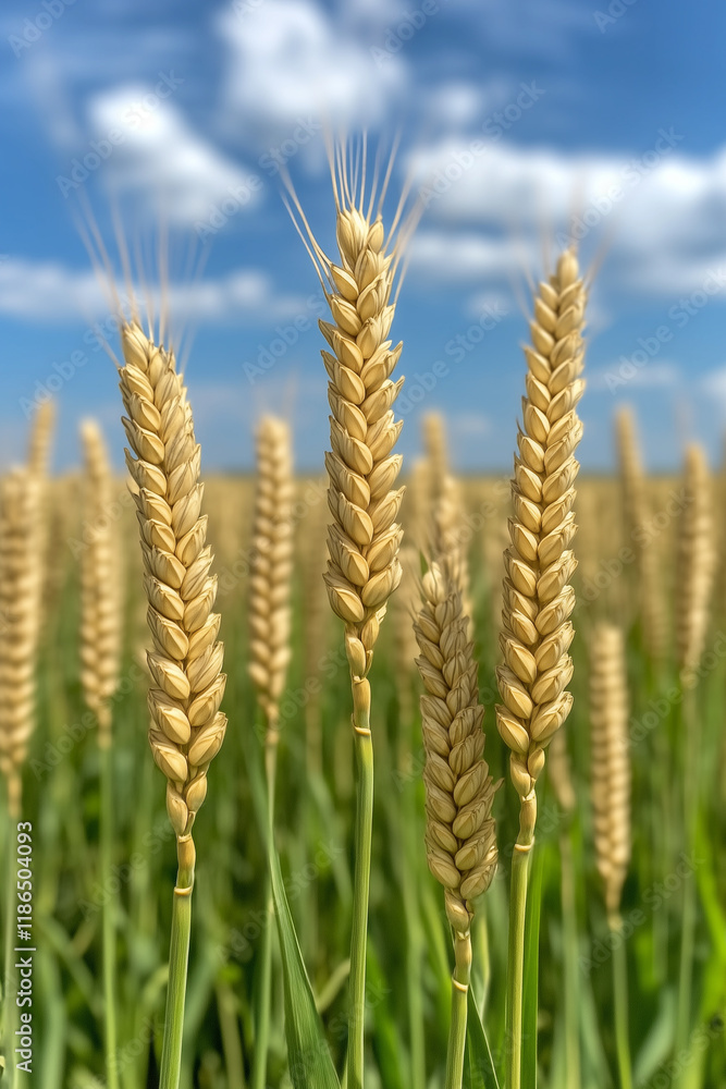 Golden wheat field on sunny day. Close up. Golden wheat field on sunny day. Close up.