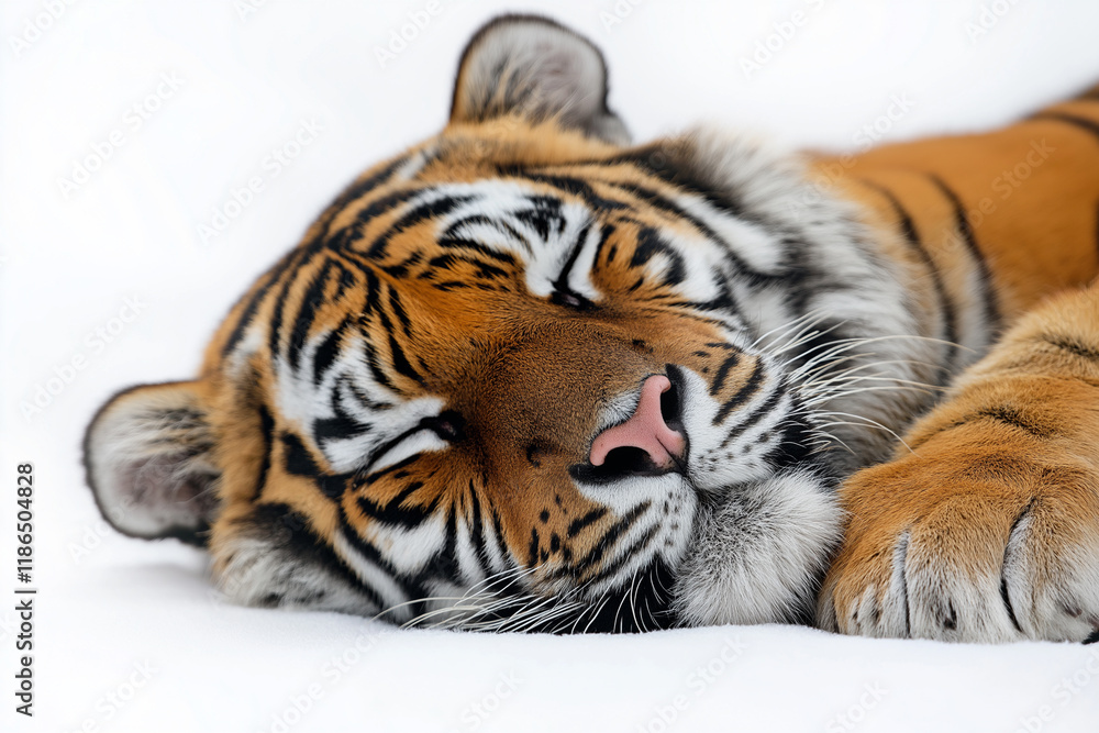 Obraz premium a tiger on a white background
