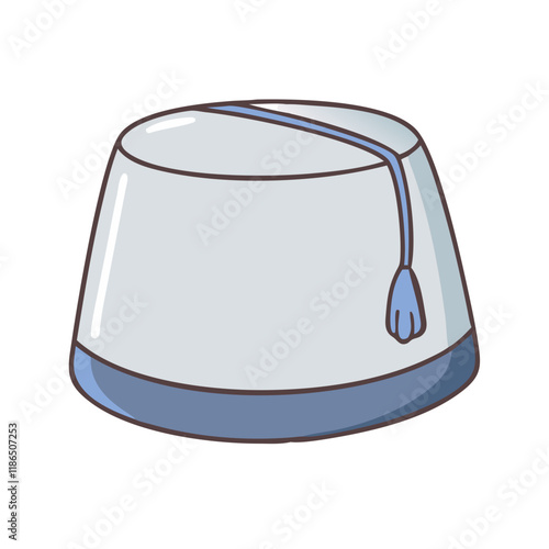 men s traditional cap kufi vector icon, eid al-fitr vector illustration - simple illustration of men s traditional cap kufi perfect for logos, and eid al-fitr-themed designs.