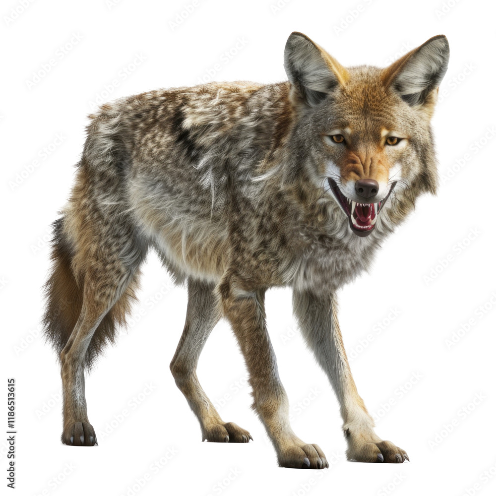 Photorealistic Isolated Coyote on Clean transparent background for Wildlife and Nature Illustrations Photorealistic Isolated Coyote on Clean transparent background for Wildlife and Nature Illustrations