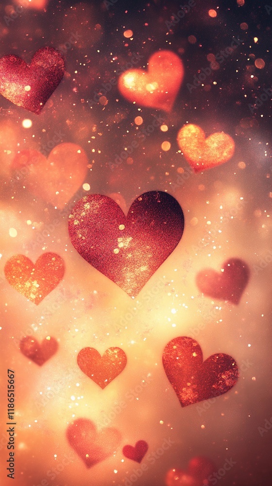 Glowing heart-shaped bokeh lights blurred over a pastel background, perfect for romantic themes, book illustration style Glowing heart-shaped bokeh lights blurred over a pastel background, perfect for romantic themes, book illustration style