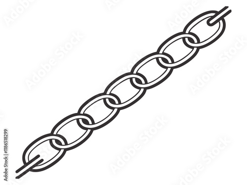 Black and white illustration of an interlinked chain