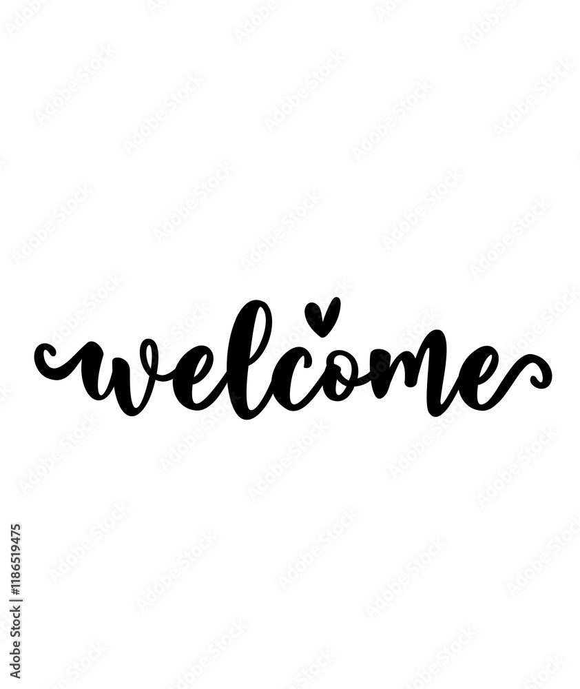 Welcome typography design on plain white transparent isolated background for sign, card, shirt, hoodie, sweatshirt, apparel, tag, mug, icon, poster or badge Welcome typography design on plain white transparent isolated background for sign, card, shirt, hoodie, sweatshirt, apparel, tag, mug, icon, poster or badge