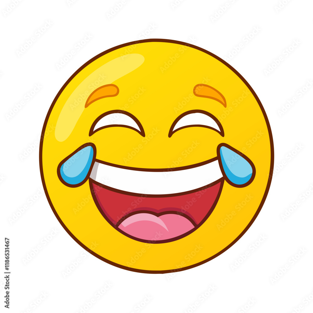 laughing tears emoji vector icon, fools’ day vector illustration - simple illustration of laughing tears emoji perfect for logos, and fools’ day-themed designs. laughing tears emoji vector icon, fools’ day vector illustration - simple illustration of laughing tears emoji perfect for logos, and fools’ day-themed designs.