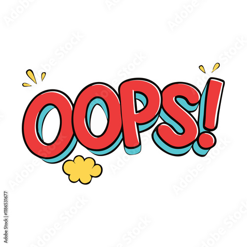  oops text vector icon, fools’ day vector illustration - simple illustration of oops text perfect for logos, and fools’ day-themed designs.
