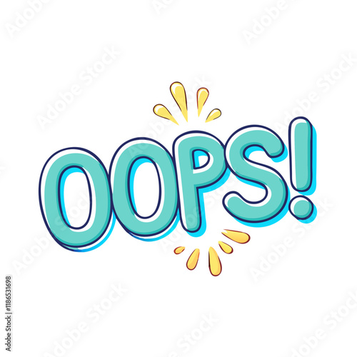  oops text vector icon, fools’ day vector illustration - simple illustration of oops text perfect for logos, and fools’ day-themed designs.