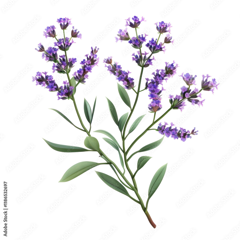 Isolated Lavender Flower Design on Clean transparent background for Serene Sea-Themed Visuals Isolated Lavender Flower Design on Clean transparent background for Serene Sea-Themed Visuals