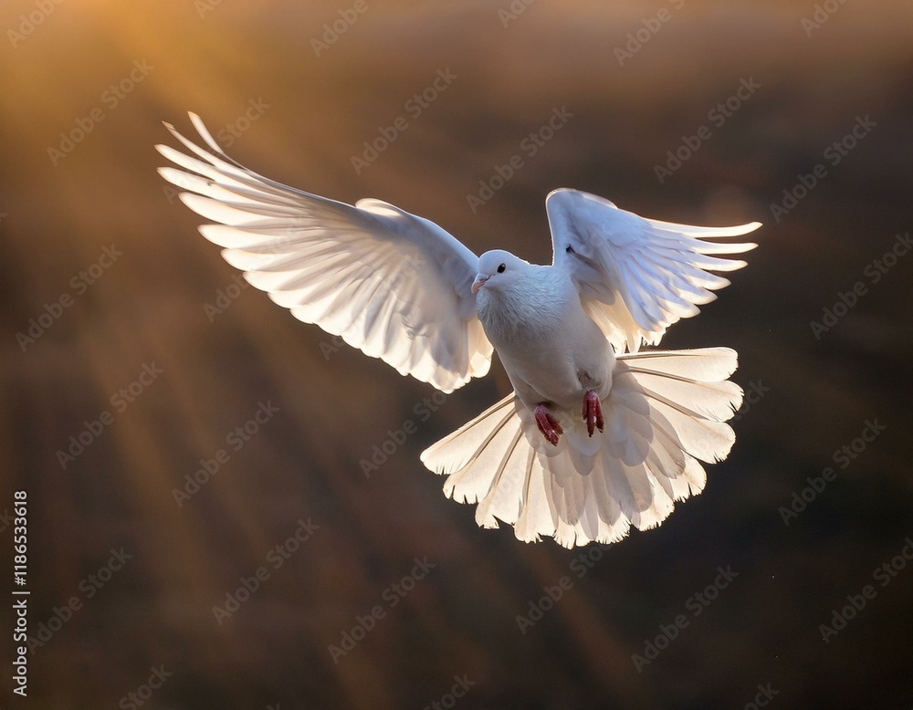 Obraz premium white dove in flight