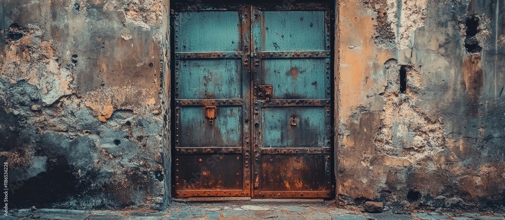 Weathered metal doors leading to a rustic basement showcasing historical architecture perfect for exploration and photography enthusiasts Weathered metal doors leading to a rustic basement showcasing historical architecture perfect for exploration and photography enthusiasts