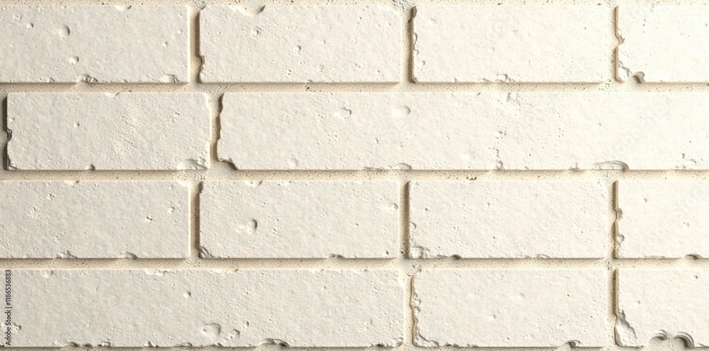 Fototapeta premium Isolated beige ceramic brick against a stark white backdrop, tile, , beige