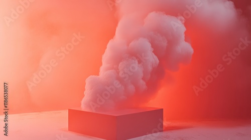 Dynamic Smoke or Fire Animation for Strategic Visuals in Red Atmospheric Environment