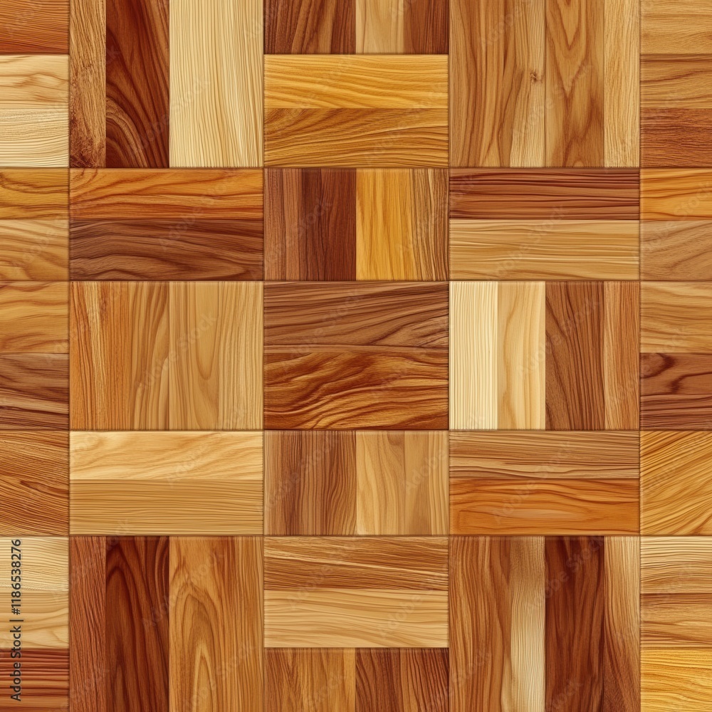 High Resolution Seamless Natural Wood Block Pattern Background High Resolution Seamless Natural Wood Block Pattern Background