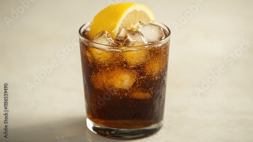 Wallpaper Mural Refreshing Sugar Cane Juice Beverage with Lemon Slice and Ice in a Glass Torontodigital.ca