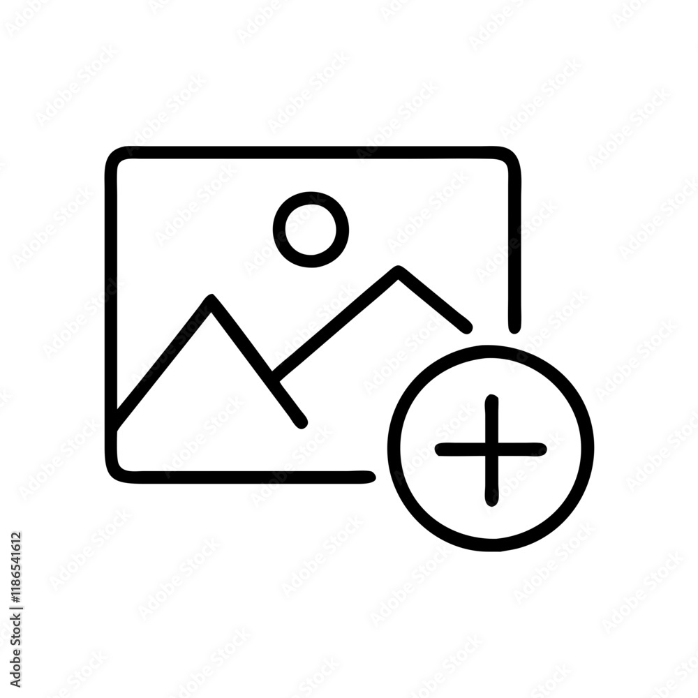 Upload Image Icon - High-Quality Vector for Web and App Development Upload Image Icon - High-Quality Vector for Web and App Development