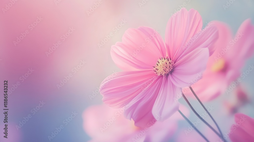 Delicate Pink Blossoms with Gentle Soft Focus Ideal for Calm Backgrounds and Nature Inspired Designs