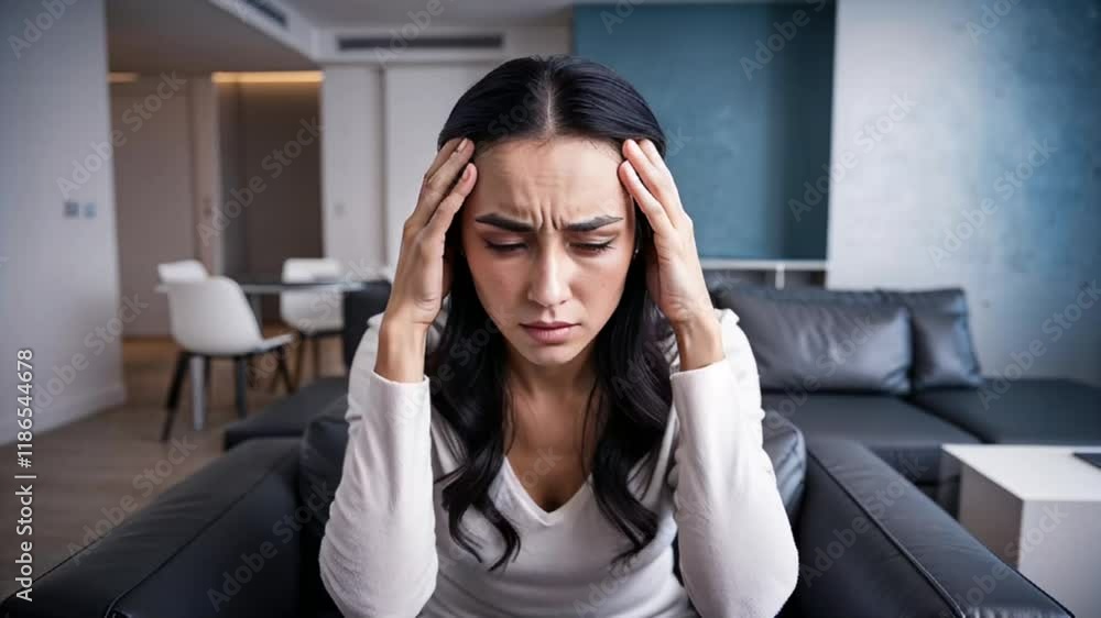 portrait of young woman holding her head with her hands, migraine
portrait of young woman holding her head with her hands, migraine