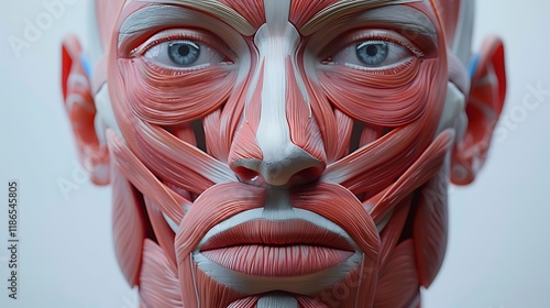 An in-depth look at the human face muscles, highlighting the orbicularis oris, zygomaticus, and other muscles involved in facial expressions 