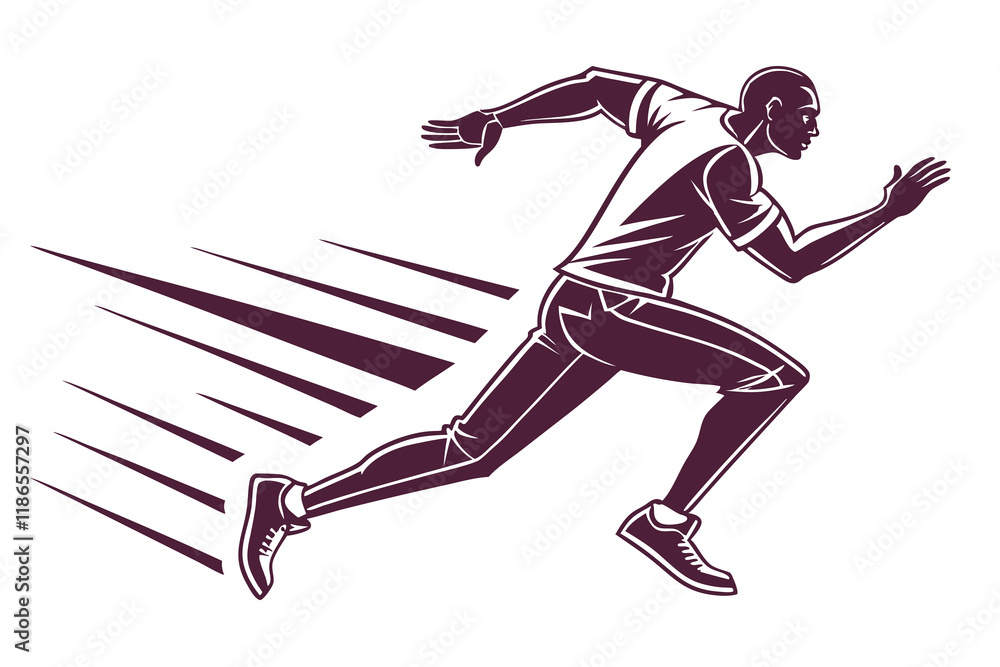 Obraz premium running silhouette