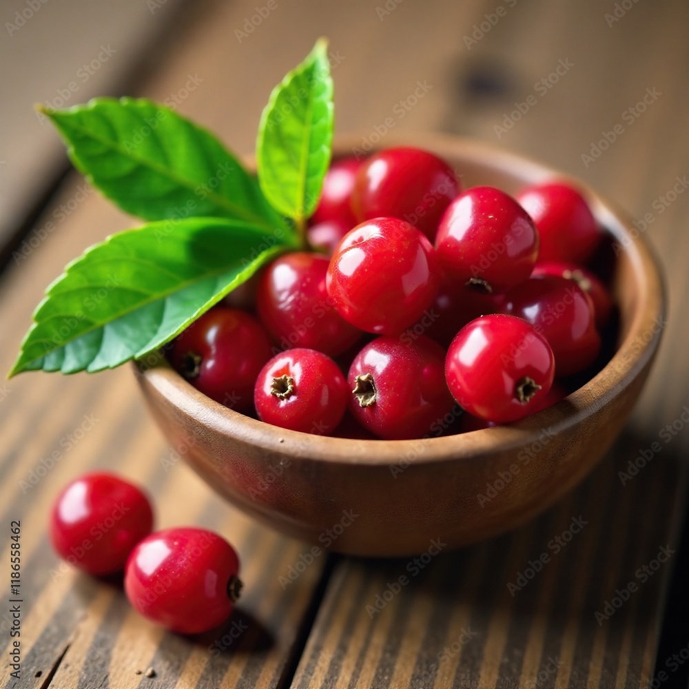 Detail of Zizyphus Jujuba berries and leaves in a small bowl, , berries Detail of Zizyphus Jujuba berries and leaves in a small bowl, , berries