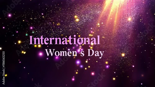 Wallpaper Mural Animated classy lettering "International women's day", holiday celebrated on March 8. Gives focus to issues like gender equality, reproductive rights, women's rights, violence and abuse against women. Torontodigital.ca