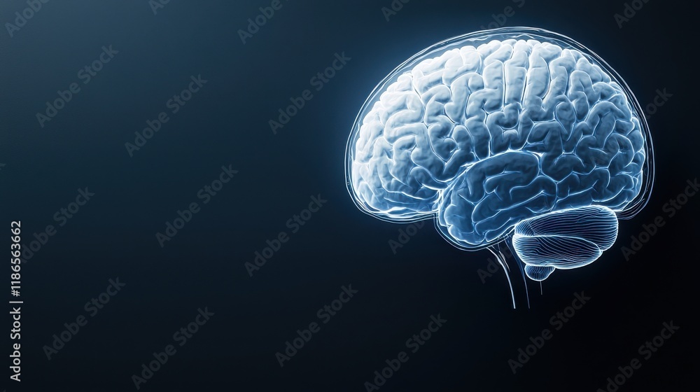 A glowing, transparent brain illustration against a dark background, symbolizing intelligence, cognition, and neuroscience. A glowing, transparent brain illustration against a dark background, symbolizing intelligence, cognition, and neuroscience.