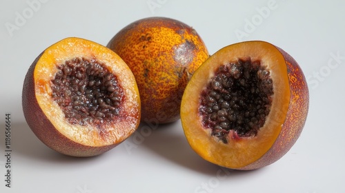 Tarap fruit displayed with its textured skin and exposed flesh, showcasing the unique characteristics of this tropical native fruit. photo