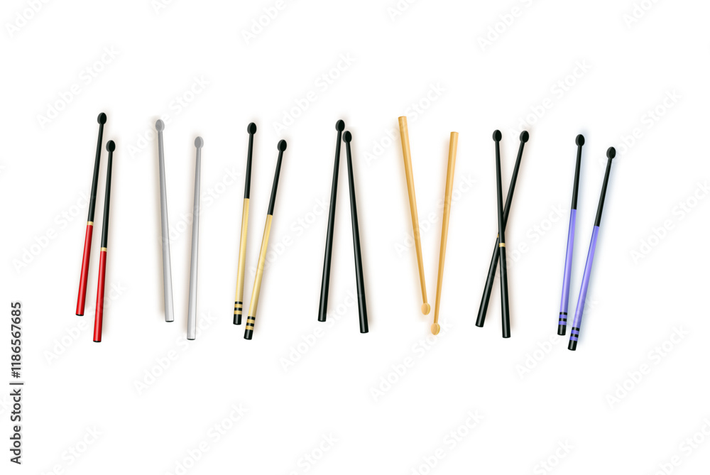 Drumstick is isolated on a white background. Vector Drumstick is isolated on a white background. Vector