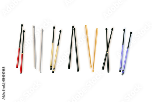 Drumstick is isolated on a white background. Vector