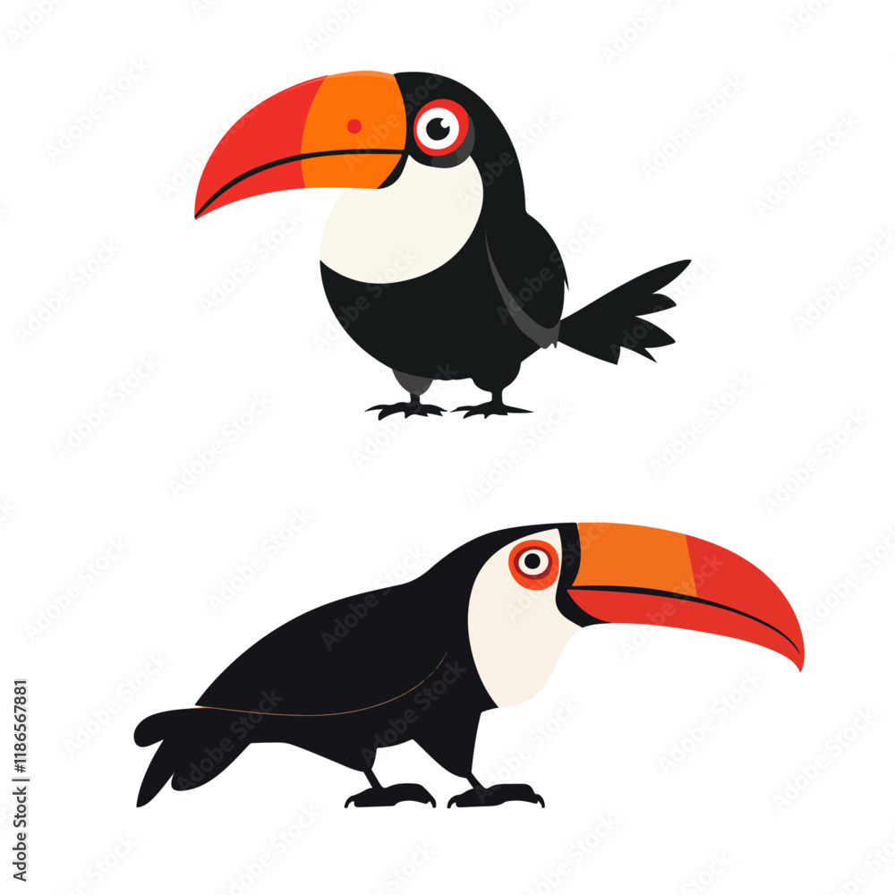 Naklejka premium a cartoon-style toucan