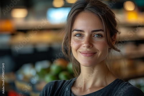 Wallpaper Mural Portrait of happy female student at university looking at camera. Generative AI Torontodigital.ca