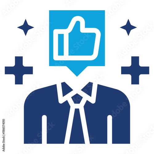 Positive Attitude mixed color icon