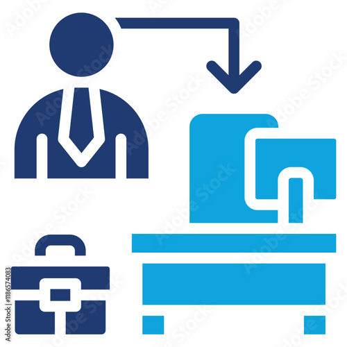 Job Position mixed color icon