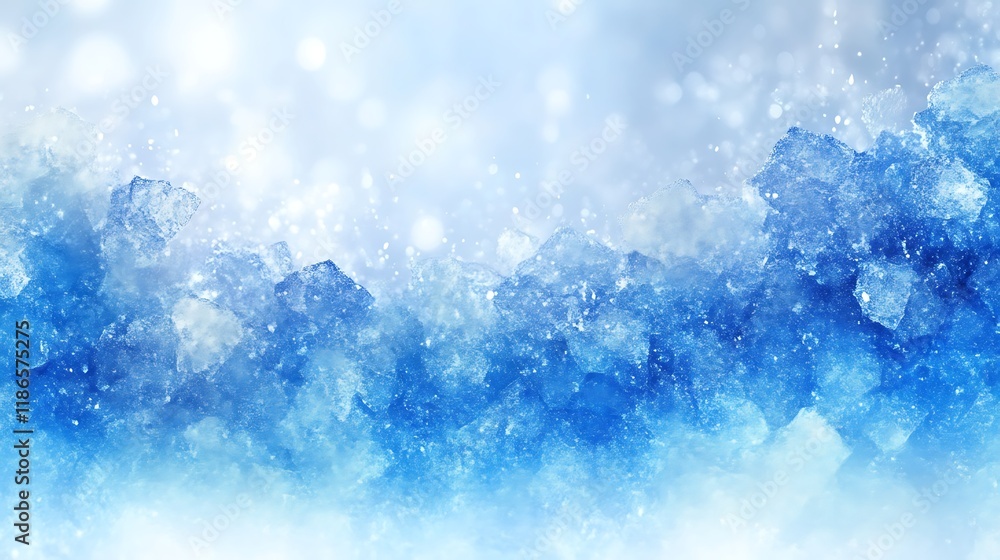 Sparkling blue ice crystals background. Sparkling blue ice crystals background.