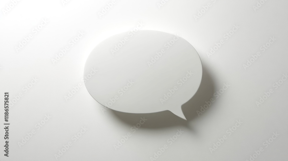 White speech bubble on white background. White speech bubble on white background.