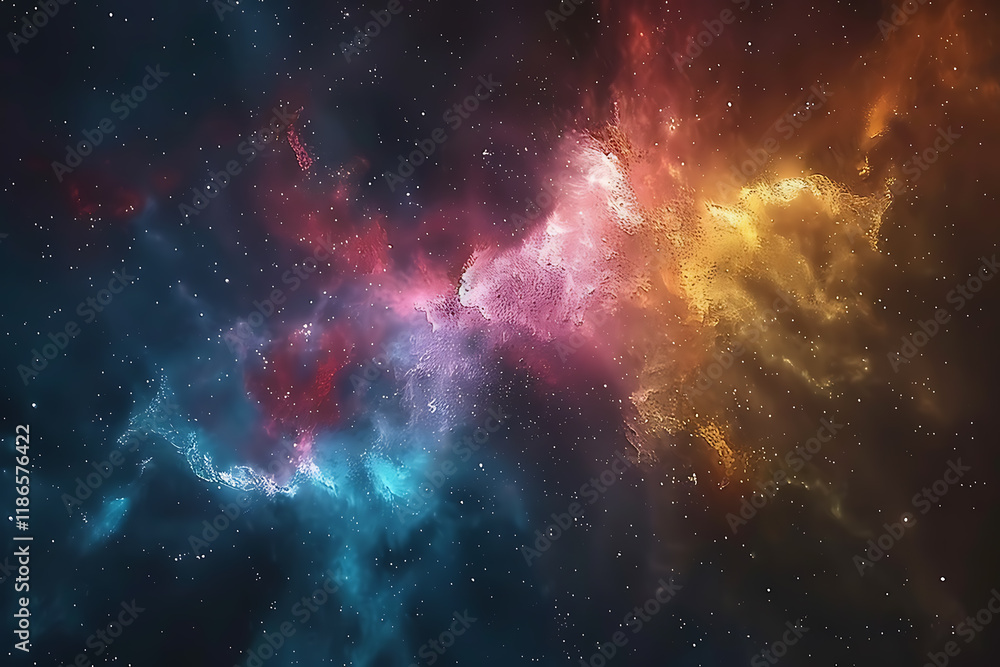 Obraz premium fractal wallpaper with space.