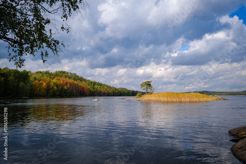 Landscape around Bellen lake in Sweden