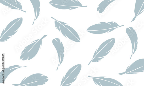  Blue feathers pattern 
