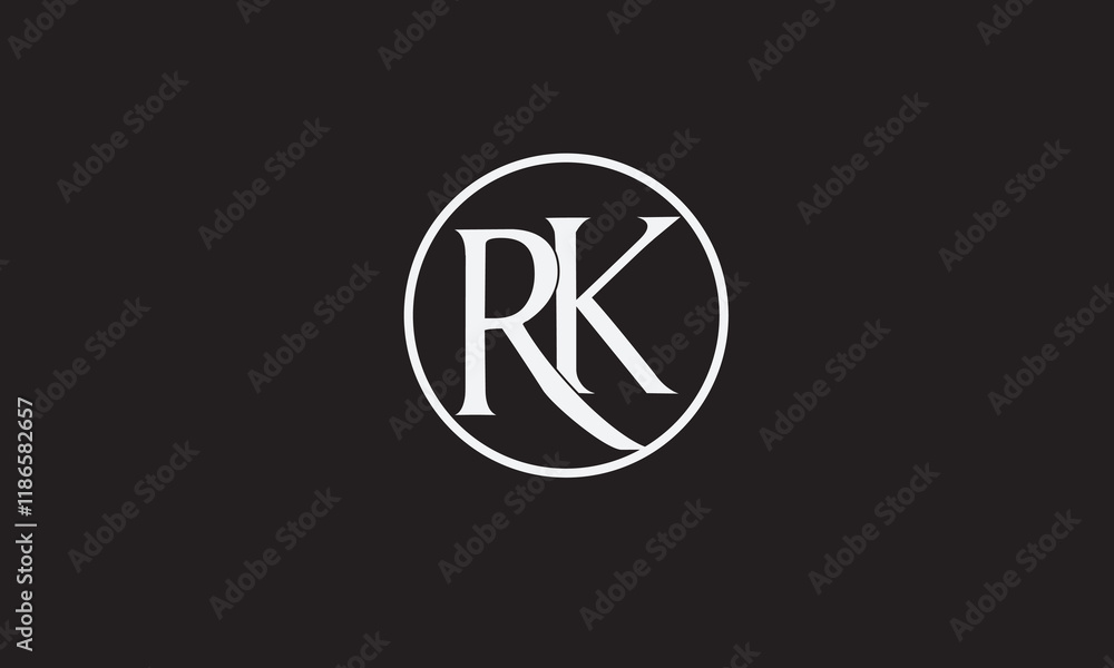 RK, KR, R , K , Abstract Letters Logo Monogram RK, KR, R , K , Abstract Letters Logo Monogram
