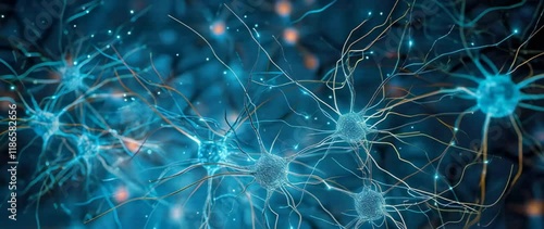 Electric signals traveling through neurons