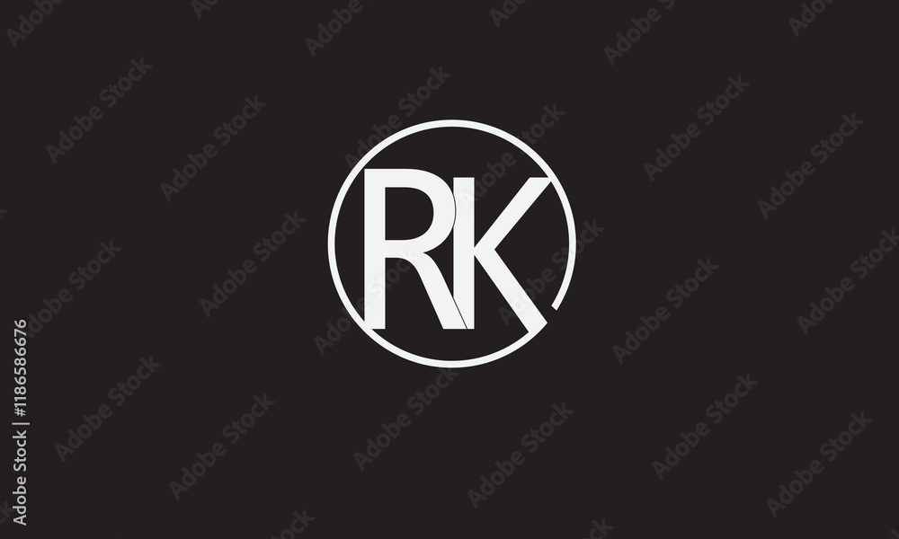 RK, KR, R , K , Abstract Letters Logo Monogram RK, KR, R , K , Abstract Letters Logo Monogram