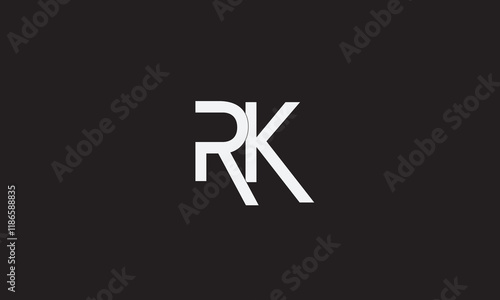 RK, KR, R , K , Abstract Letters Logo Monogram	